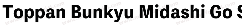 Toppan Bunkyu Midashi Go StdN字体转换